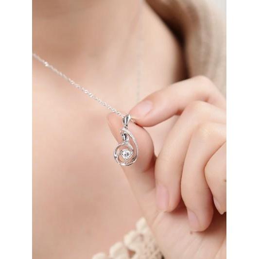 1 Carat Round Brilliant Cut Diamond Pendant Necklace Pendant
