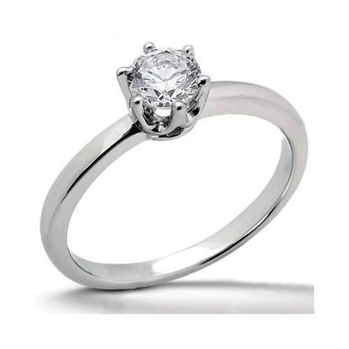 Ladies Sparkling Lady’s Fancy Wedding Engagement White Gold Diamond Solitaire Ring
