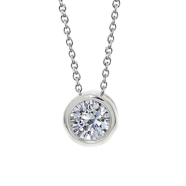 1.50 Carats Round Cut Lab Grown Diamond Pendant Necklace White Gold 14K