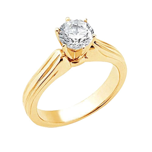 Antique Fancy Lady’s Style White Elegant Gold Diamond Solitaire RIng
