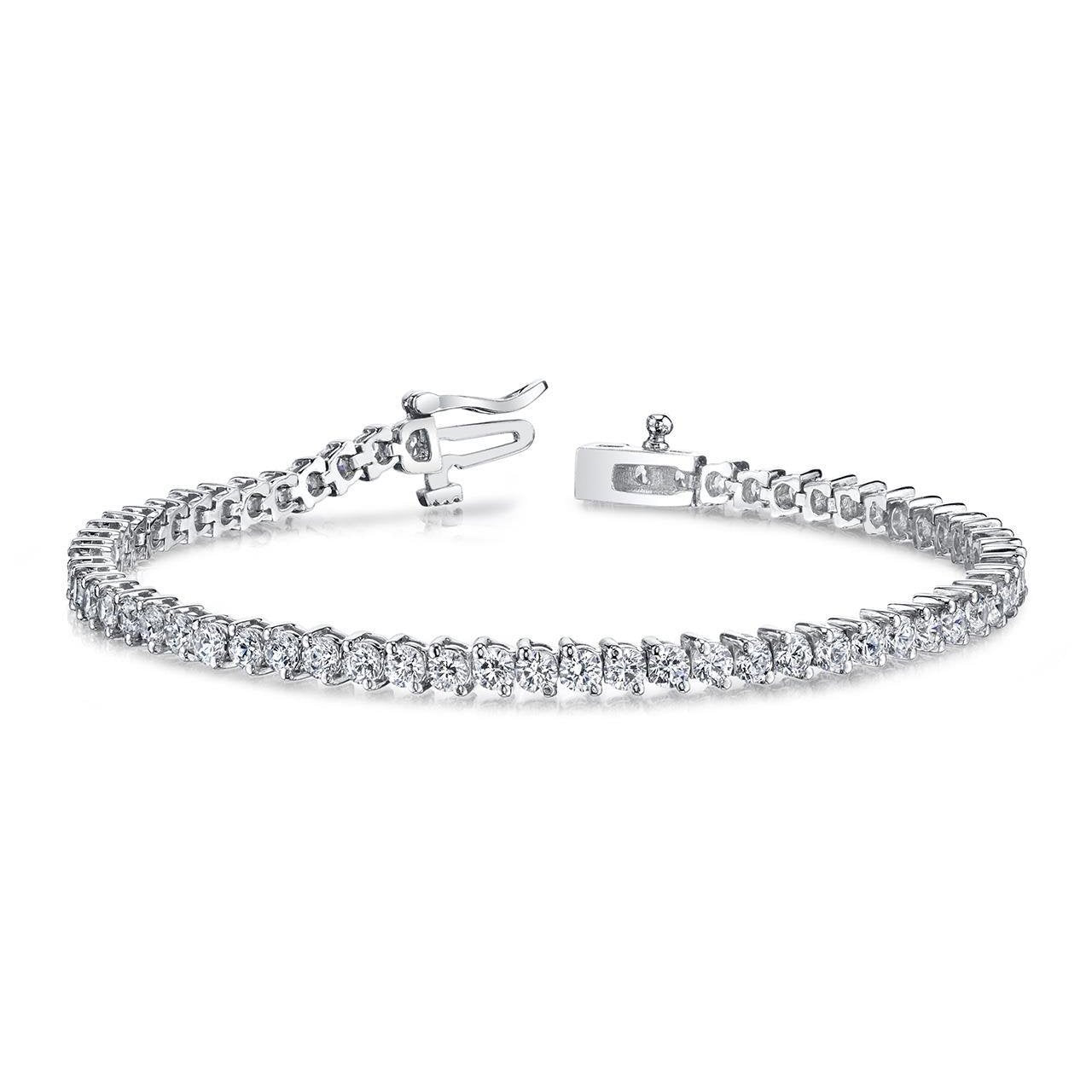 10 Carats Round Diamond Tennis Bracelet White Gold Tennis Bracelet