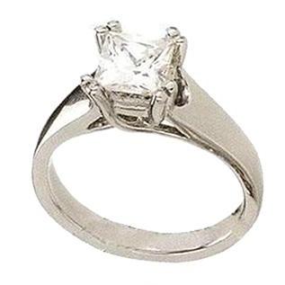 Engagement Solitaire Ring Princess Cut Diamond