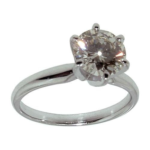 6 Prong Set New High Quality Wedding Solitaire White Gold Diamond Anniversary Ring