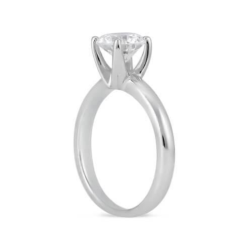 Sparkling Unique Solitaire White Gold Diamond Anniversary Ring