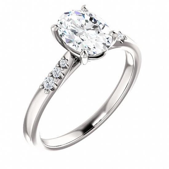 Solitaire Ring with Accents