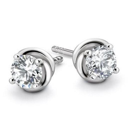 1 Ct Prong Set Round Solitaire Diamond 14K White Gold Women Stud Earring Stud Earrings