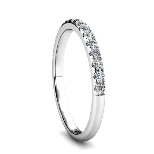 3 Ct Prong Set Round Diamond Half Eternity Band Ring White Gold 14K Eternity Band