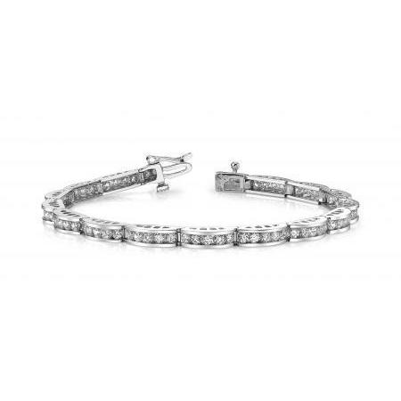 11.50 Carats Round Diamonds Link Bracelet White Gold 14K New Tennis Bracelet