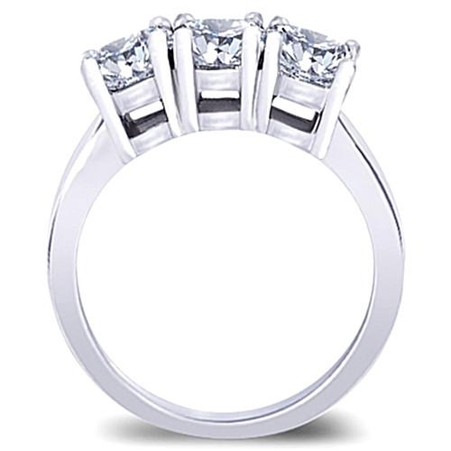 natural princess diamond 3ct ring side angle