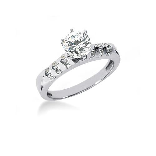 natural round diamond 2ct band side angle