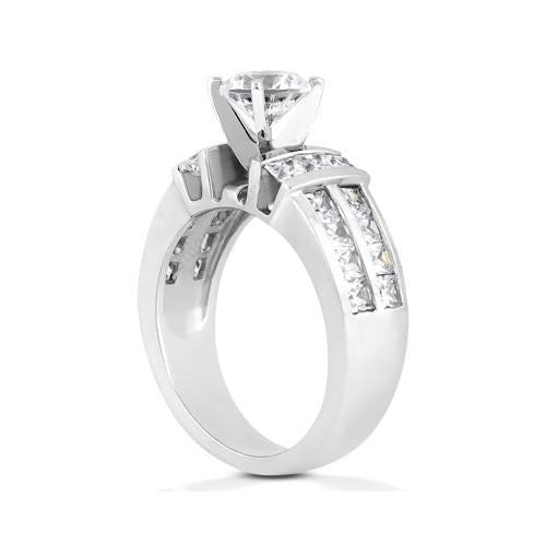 Antique Style White Elegant Gold Anniversary Ladies Diamond Anniversary Ring