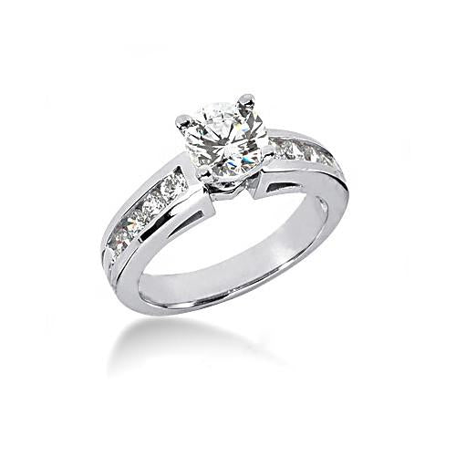 natural round diamond 3ct ring side angle