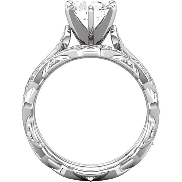 Unique Style White Sparkling Engagement White gold Antique Style diamond Anniversary Ring