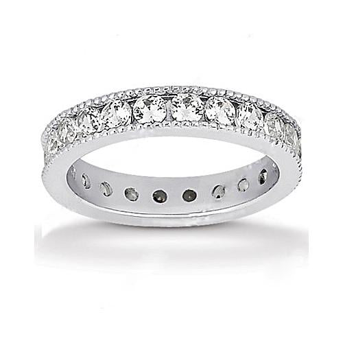 natural round diamond 2.10ct band side angle