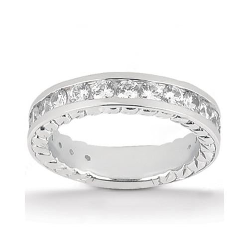 Engagement Ring Set Diamond Engagement Ring With Accents Set 4.21 Carats White Gold 14K