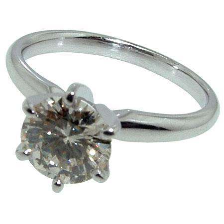 Diamond Solitaire Engagement Ring Prong Style White Gold 14K Solitaire Ring