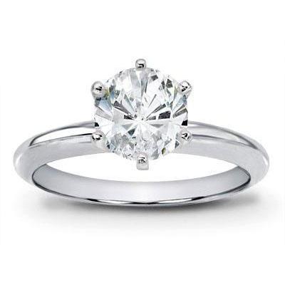 High Quality Wedding Solitaire White Gold Diamond Anniversary Ring