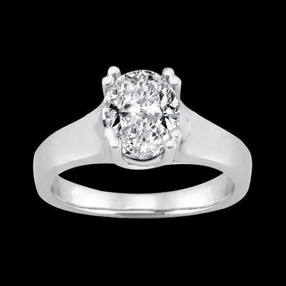 Lady’s Fancy Wedding Engagement White Gold Diamond Solitaire Ring