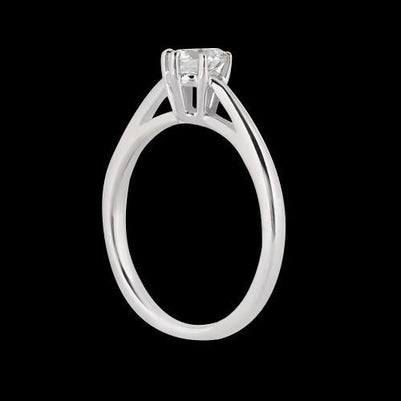 Round Diamond Solitaire Engagement Ring White Gold