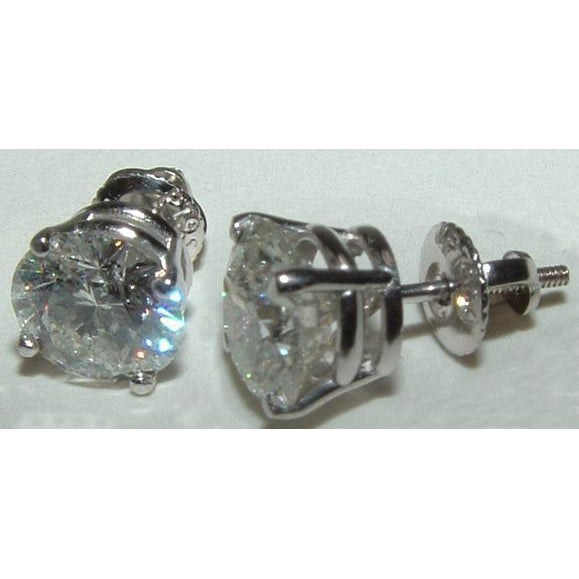 New Style Big Diamond Stud Earring Diamond Earring White Gold Stud Earrings