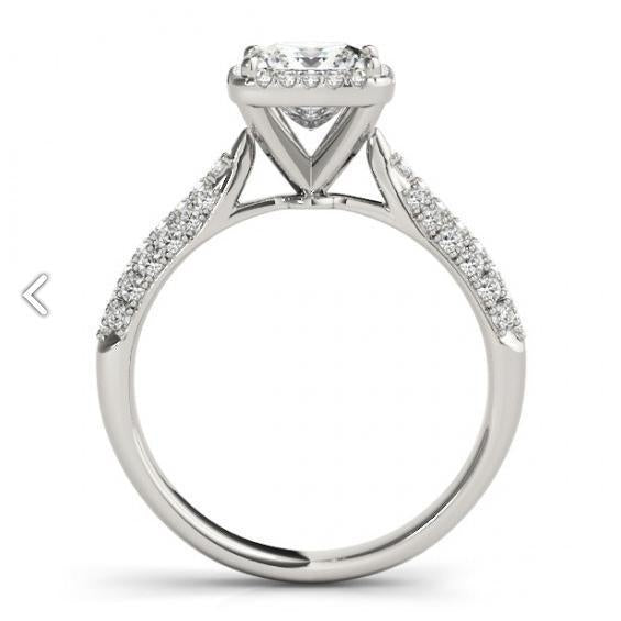 natural round diamond 1.75ct ring side angle