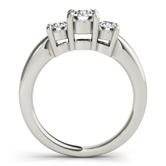natural round diamond 2ct ring side angle