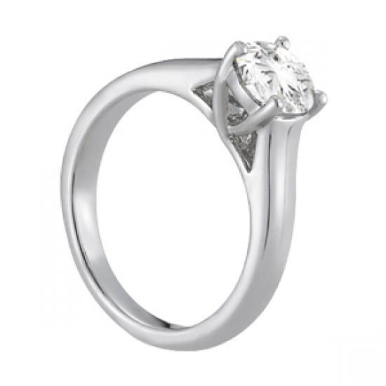 New Elegant Sparkling Unique Solitaire White Gold Diamond Ring