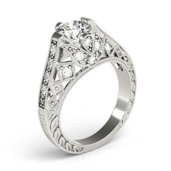natural round diamond 1.50ct ring close up detail