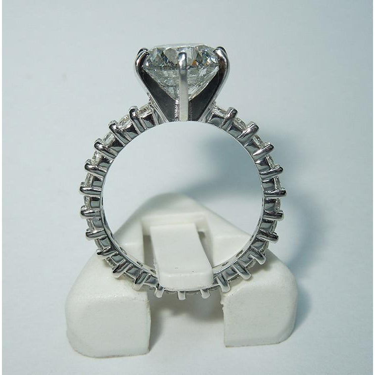 Diamond Engagement Ring Accented 5.25 Carats White Gold 14K Engagement Ring