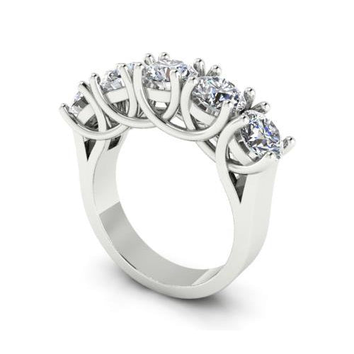 Band 2.5 Carats Round Prong Set Diamond Wedding Band