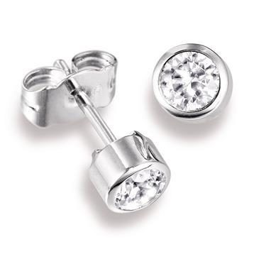 1.3 Ct Bezel Set Round Cut Stud Diamond Earring Stud Earrings
