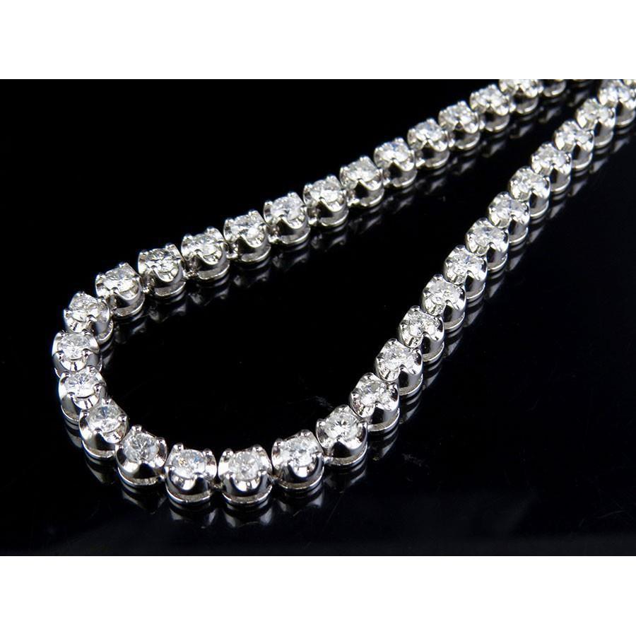 13 Ct White Gold Natural Diamond Diamond Tennis Necklace Fine