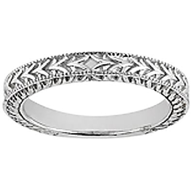 Engagement Ring Set 1.50 Ct. Engagement Ring Set Diamond Antique Style White Gold 14K