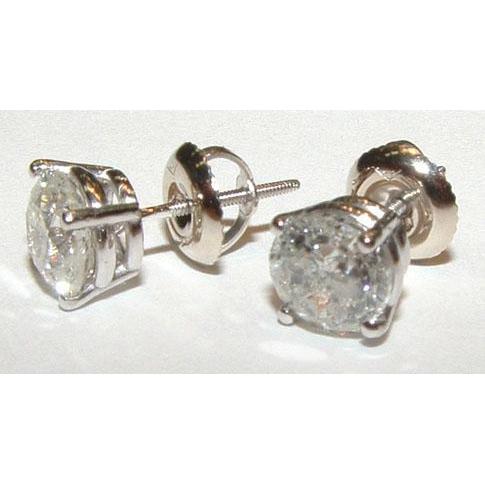 New Platinum Stud Diamond Earrings Stud Earrings