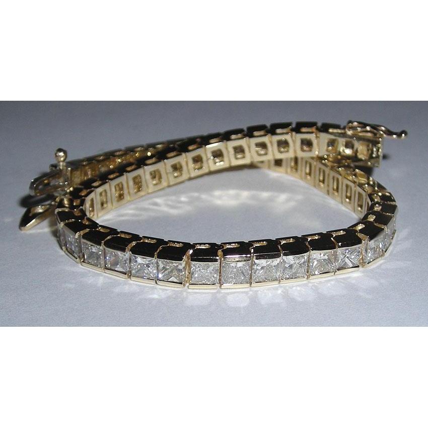 12.5 Carats Princess Cut Diamond Tennis Bracelet New Tennis Bracelet