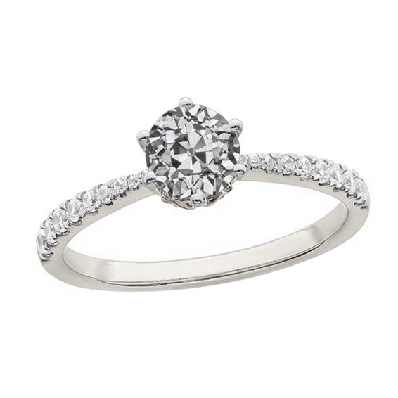 Engagement Ring With Accents Old Miner Diamond