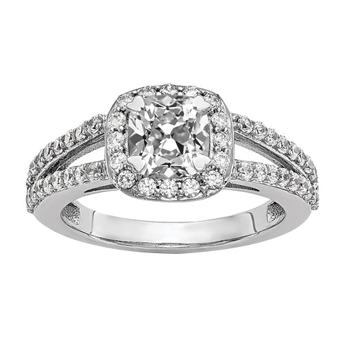 Gold Lady Halo Ring Old Miner Diamond