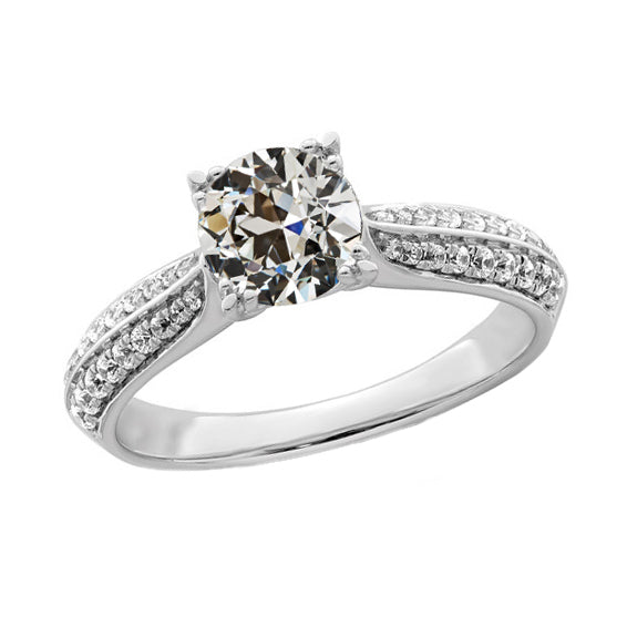 Round Old Cut Diamond Engagement Ring