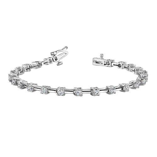 14K White Gold Lab Grown Diamond Tennis Bracelet Gold Jewelry 5 Carats