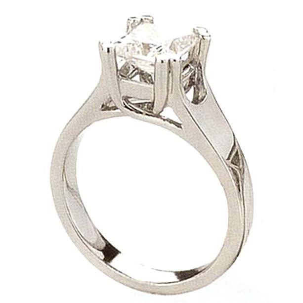 1.5 Carat Princess Solitaire Diamond Ring Engagement Solitaire Ring