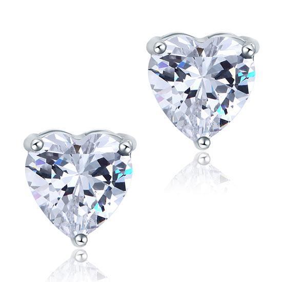1.5 Ct Heart Cut Diamond Stud Earrings Solid White Gold Sparkling Stud Earrings