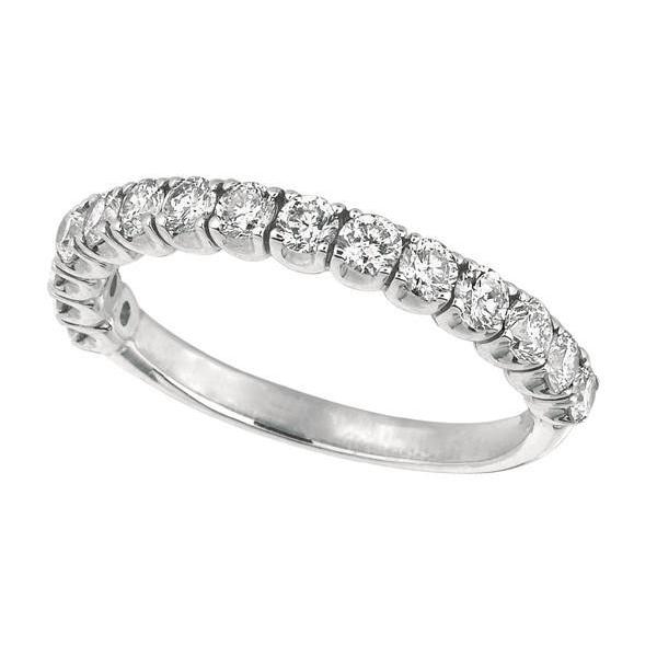 1.50 Carats Round Brilliant Diamond Half Eternity Band Jewelry Eternity Band