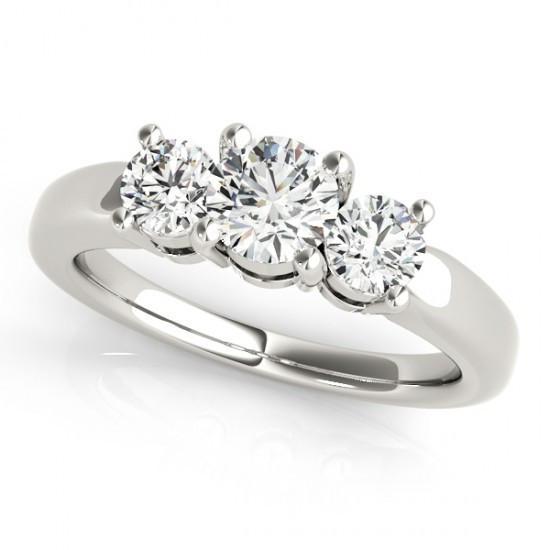 natural round diamond 2ct ring front view