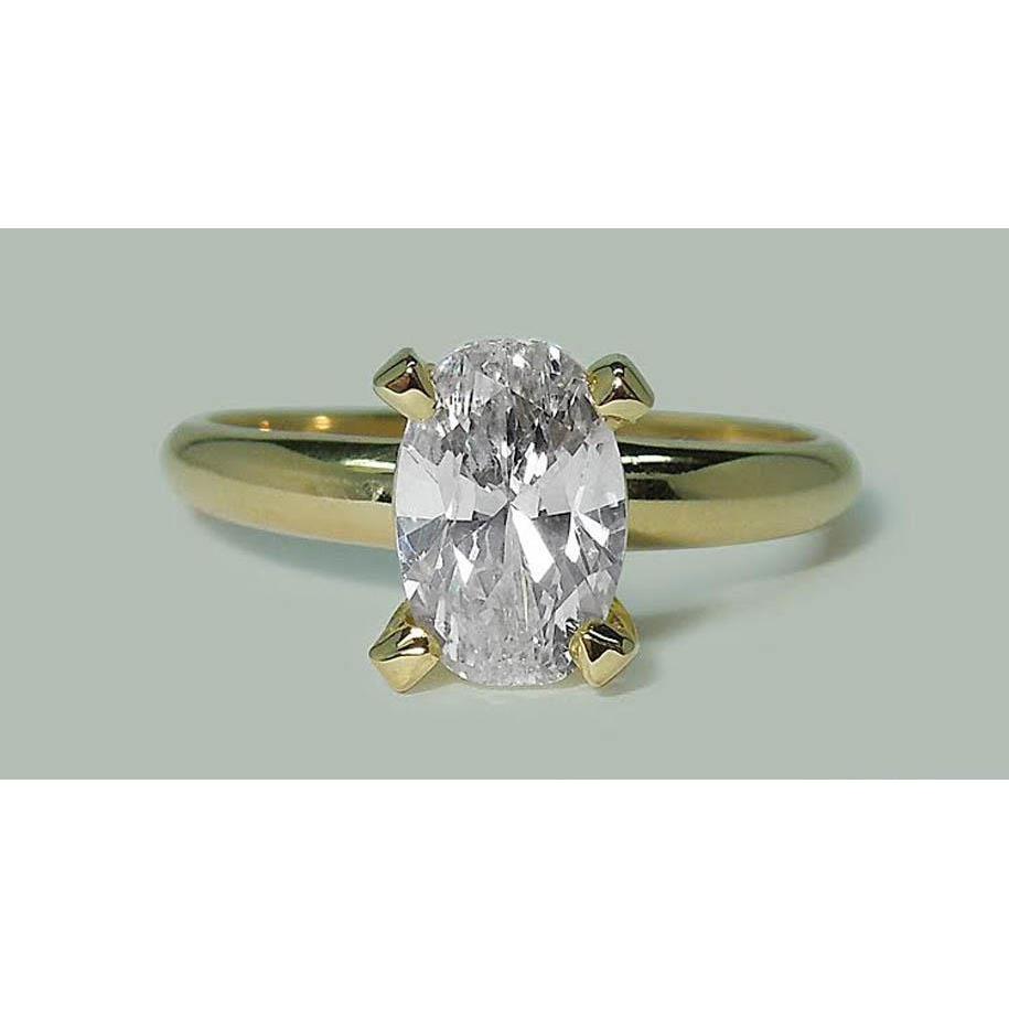 Yellow Gold Fancy Wedding Engagement White Gold Diamond Solitaire Ring