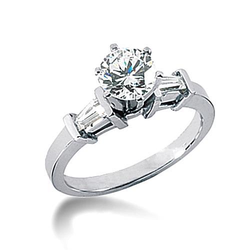 1.51 Ct. Diamonds Three Stone Anniversary Ring Gold Three Stone Ring