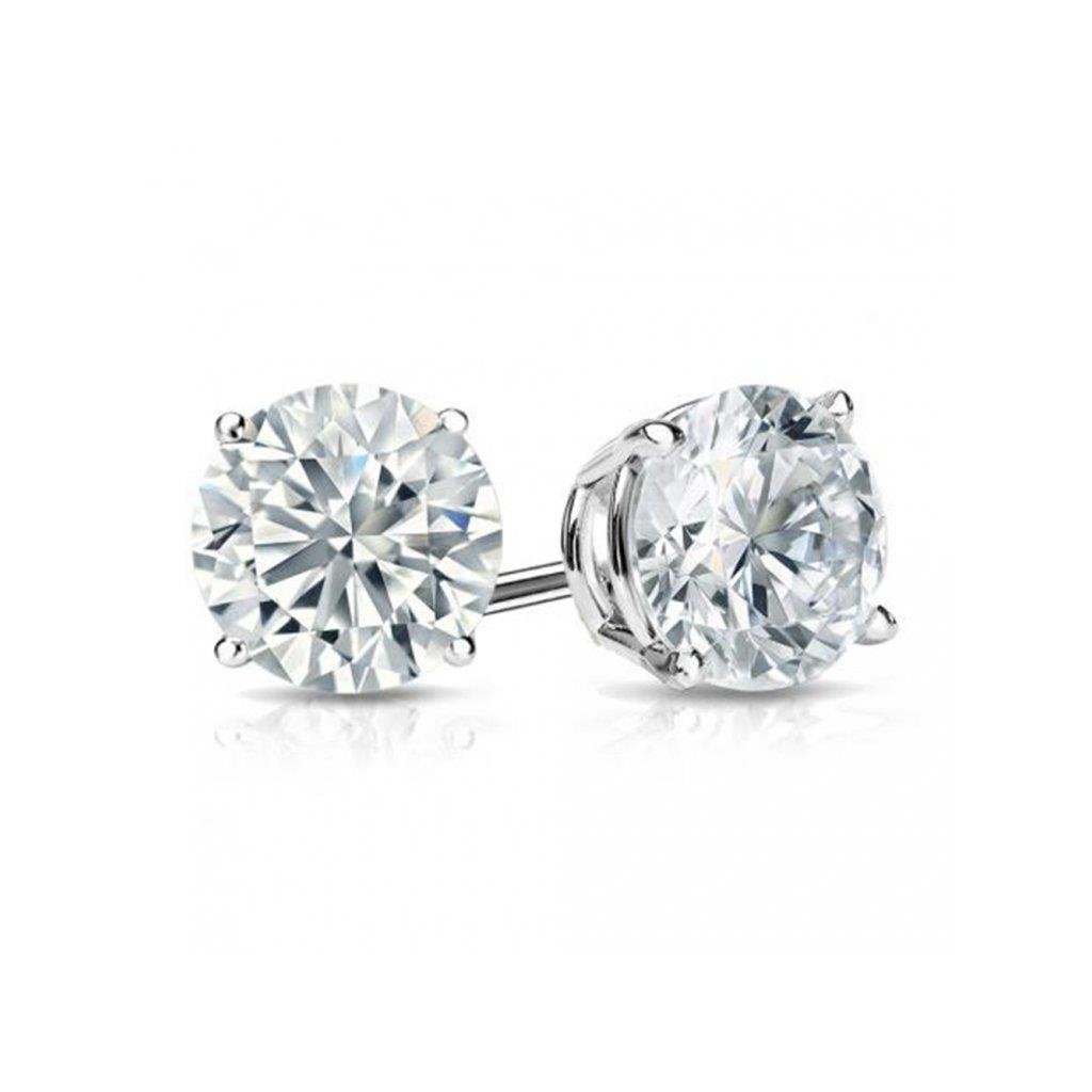 1.60 Carat Diamond Stud Earring Gold Solid White Gold 14K Stud Earrings