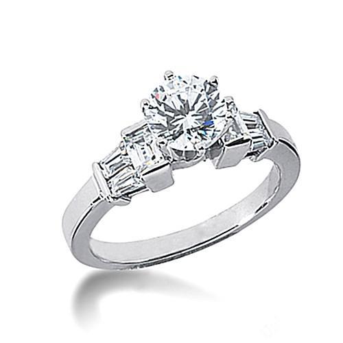 Vintage Style White Elegant Woman's Engagement Round Diamonds Engagement Ring Gold New Engagement Ring