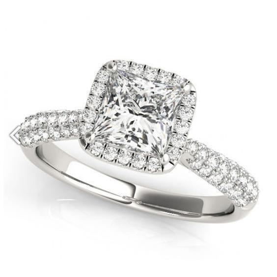 natural round diamond 1.75ct ring front view