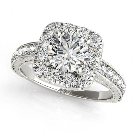 natural round diamond 1.75ct ring front view