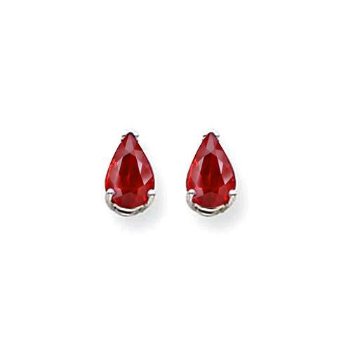 Ladies New weeding Ruby Earring White Gold Gemstone Earring